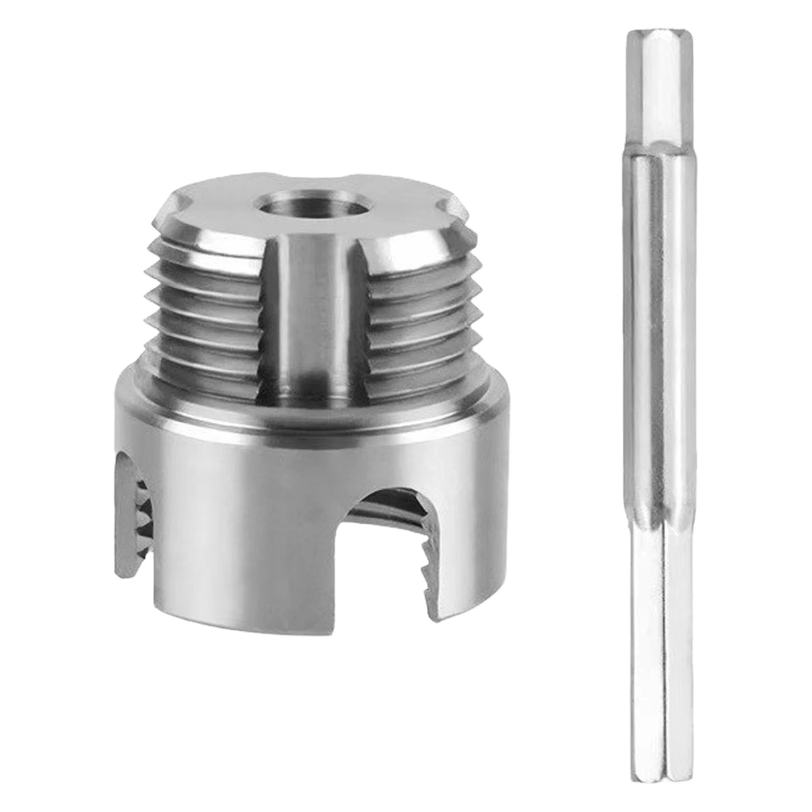 PVC Pipe Threader Kit 1/2in 3/4in 1in Drill Compatible Threading Tool for Plumbing Projects and Home Repairs