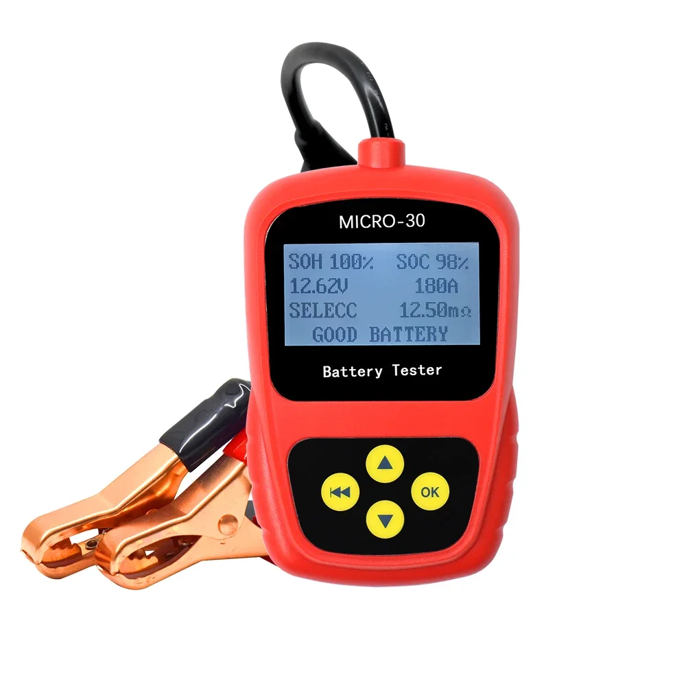 

A for 12V Auto Motorcycle Mini Battery Tester Analyzer Multi-languages MICRO-30