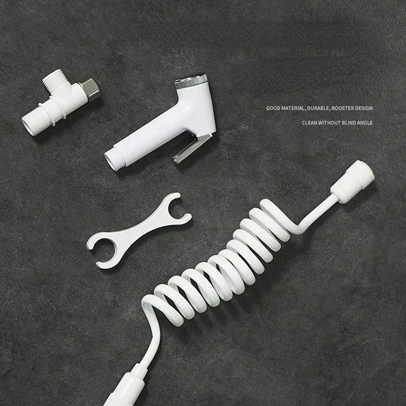 

Портативный набор распылителей для биде из АБС-пластика, ручной унитаз, биде, выдвижной пружинный адаптер для шланга, бесплатный монтажный кронштейн, инструмент для очистки переключателя