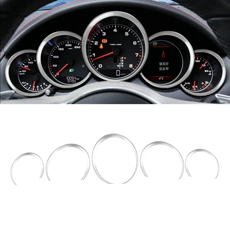 ABS Dashboard Instrument Panel Decorative Ring Cover Trims Sticker For Porsche 911 Cayenne Panamera