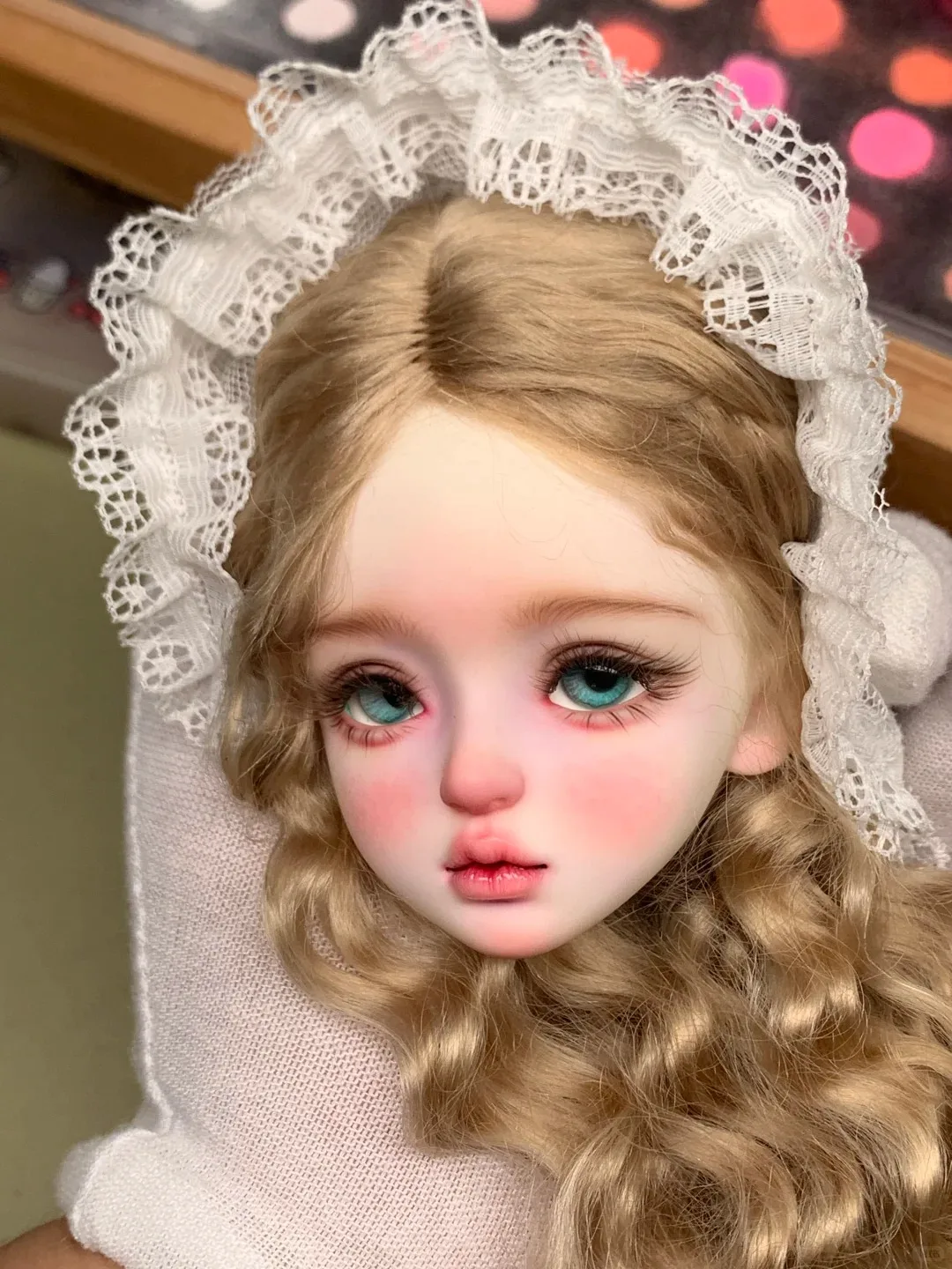 アンバー 1/4 SD BJD ドール アイコウ ヘッド 高品質レジン製 かわいいコレクタブルトイギフト - 女性用ヘッドのみ付属