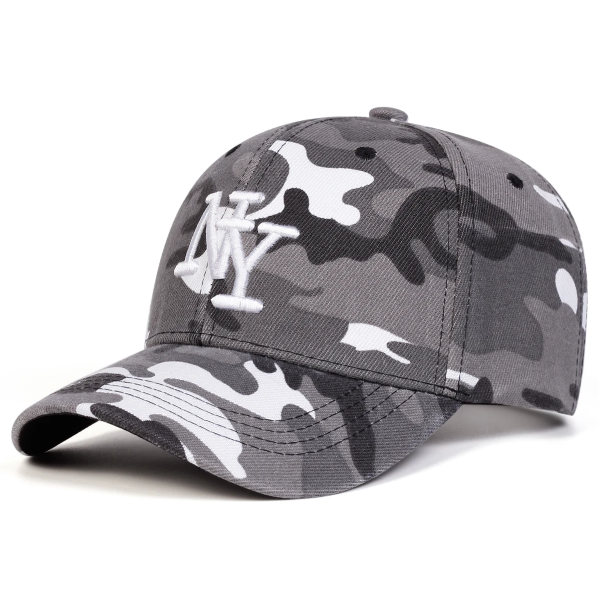 Unisex NY Brief Stickerei Camouflage Baseball Caps Frühling Herbst Outdoor Einstellbare Casual Hüte Sonnenschutz Hut Sport Kappe – Detail 5