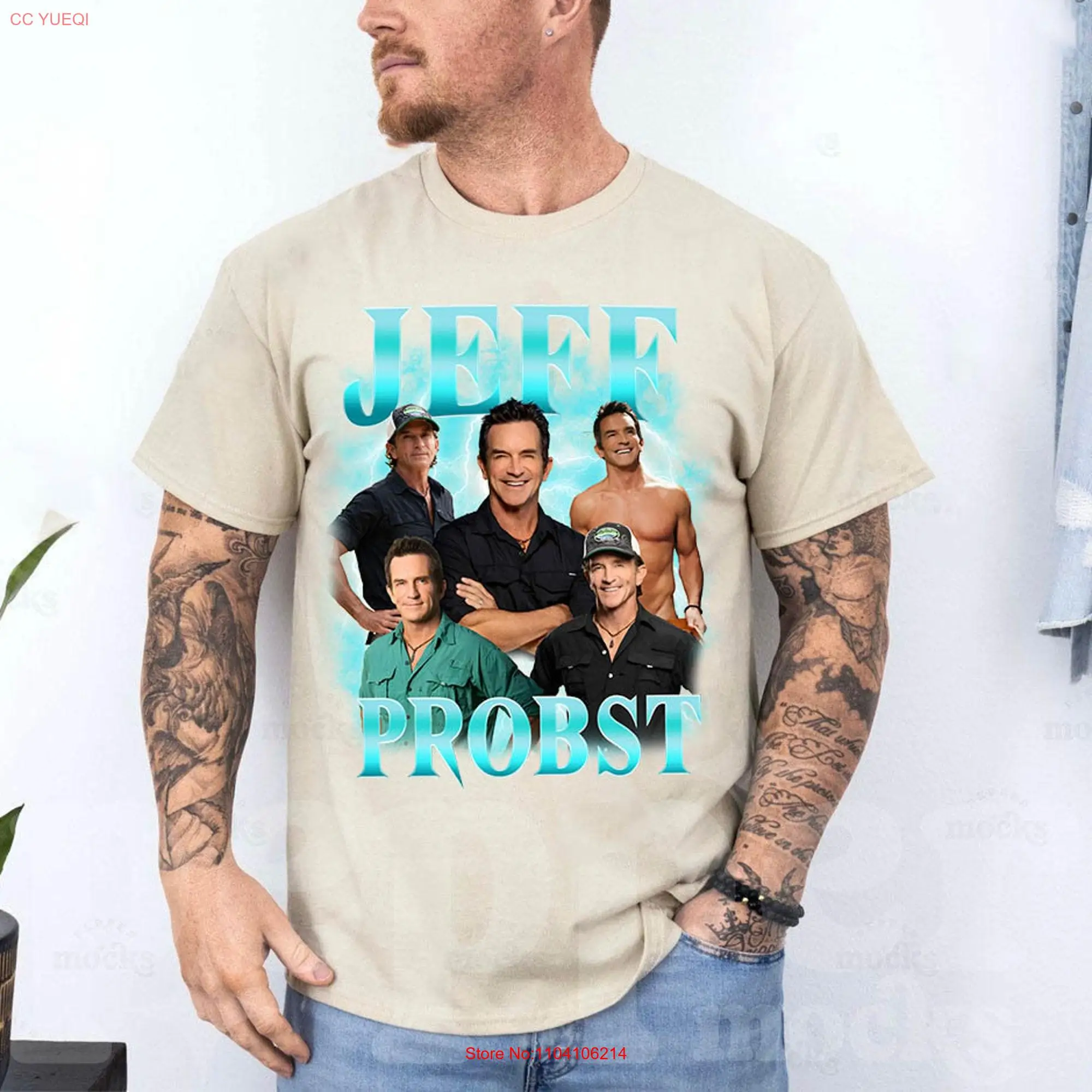 Vintage Jeff Probst T shirt Presenter Homage SweaT Television TV Producer  long or short sleeves