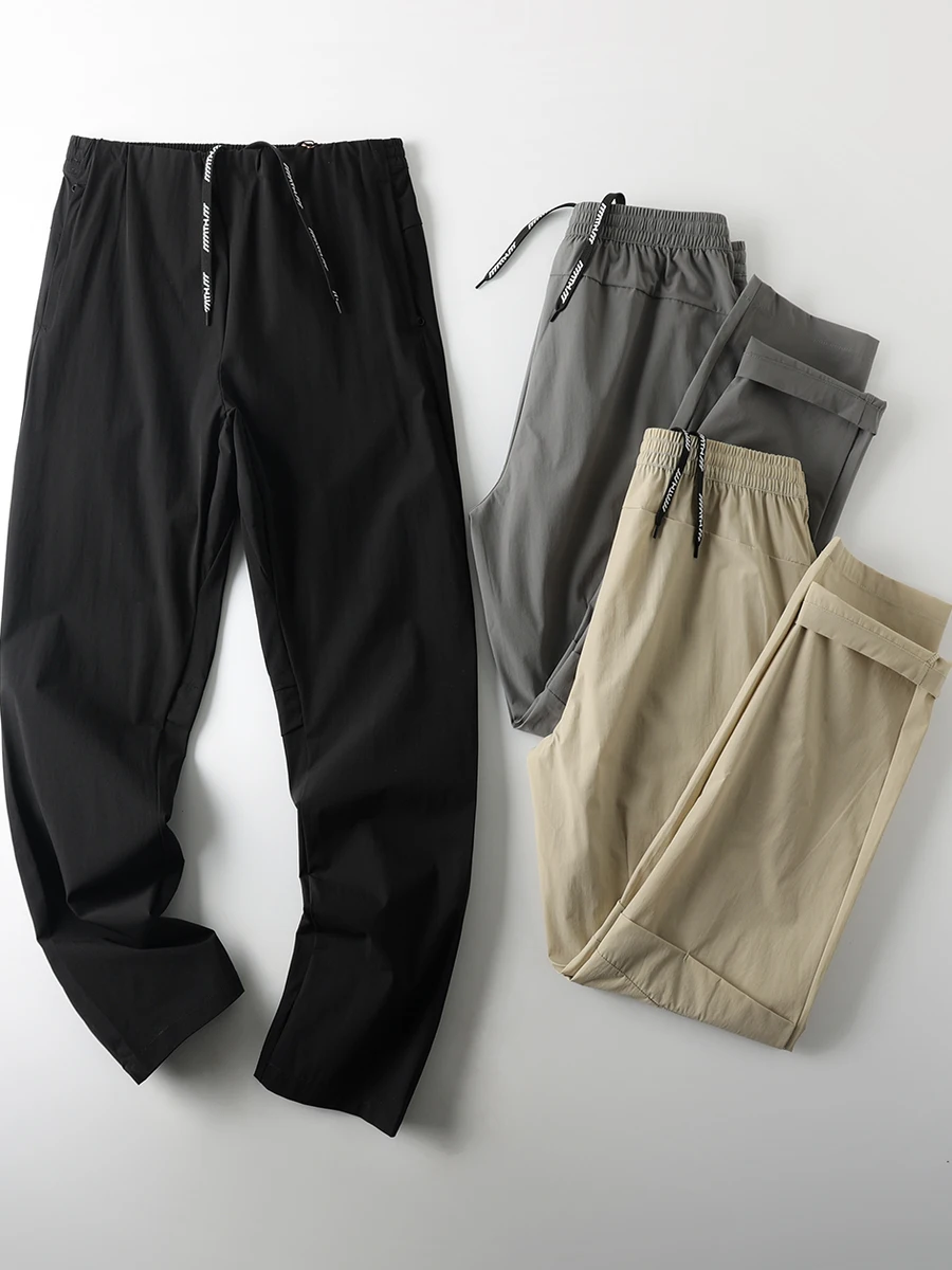 

Tech Waterproof 3D Tailored Qui Dry Breathable Spring Summer Thin Men's Outdoor Elastic Sports Casual Pants Straight Leg
