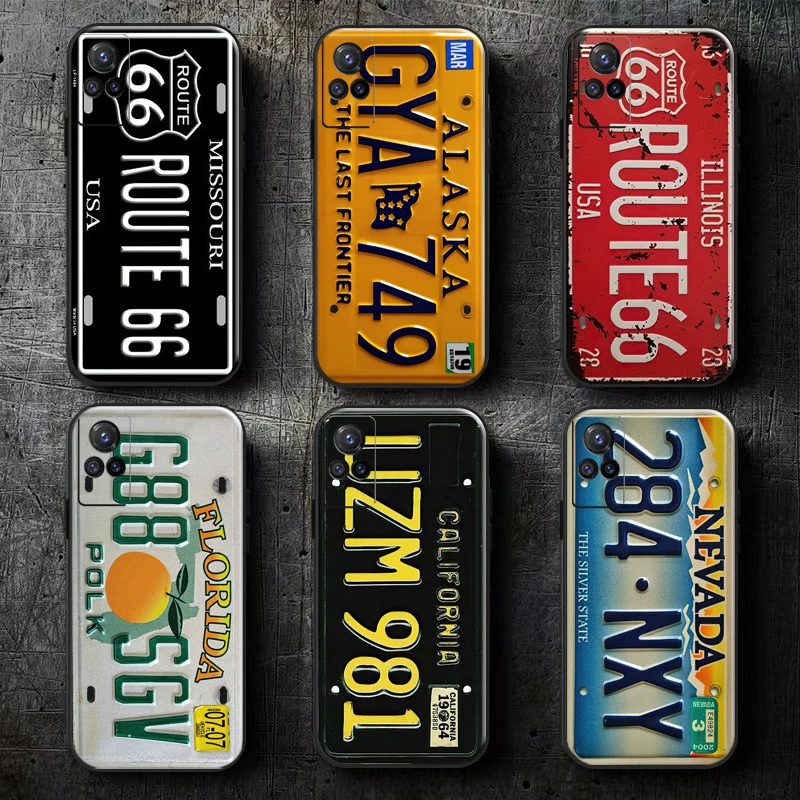 Retro Vintage License Plate Phone Case For OPPO FIND X6 X5 X3 Pro Lite Neo OPPO Reno 9 8 7 Pro Lite 8T 8Z 7Z 5G Carcasa