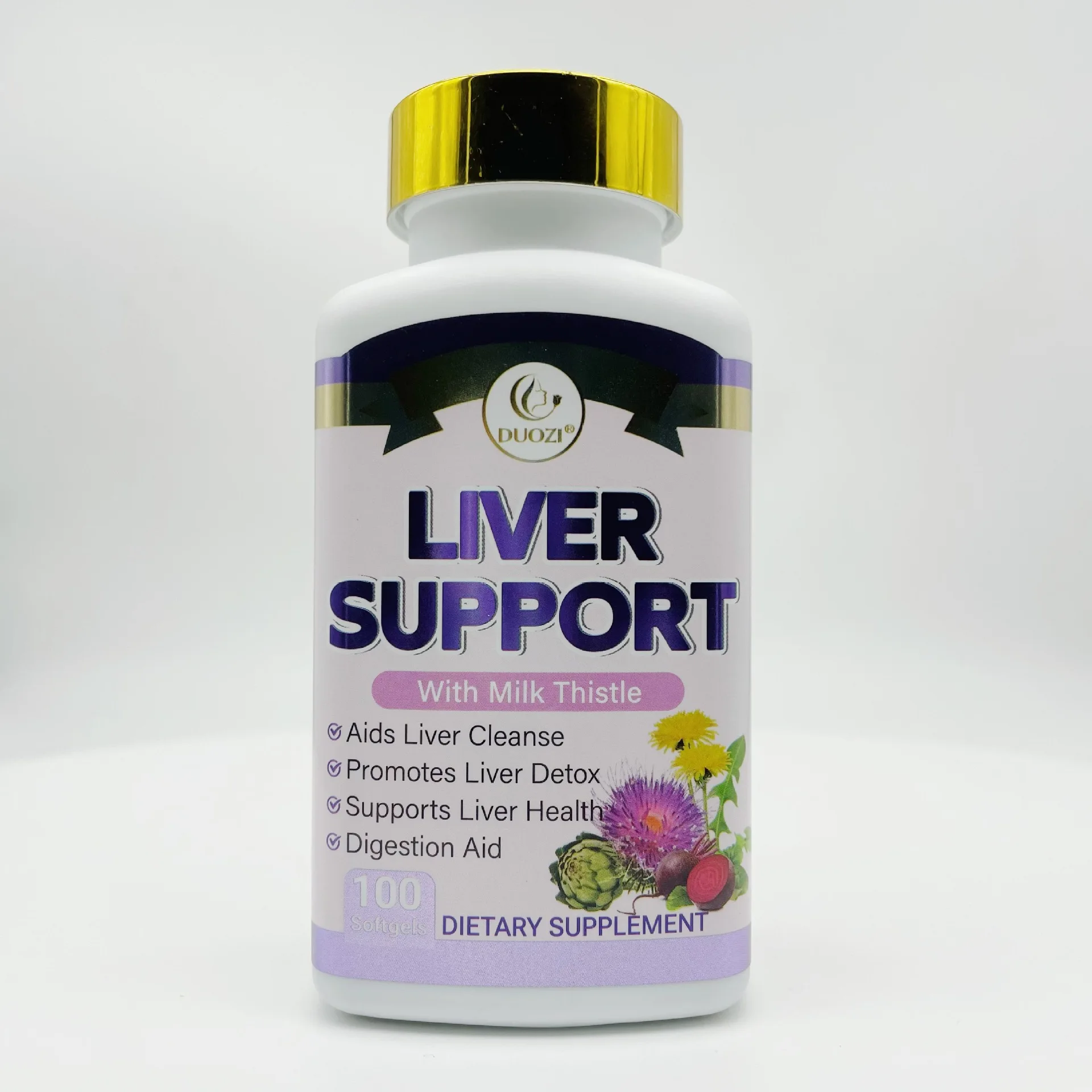 

Milk thistle soft capsules supplement dietary fiber to promote liver cell repair, anti-inflammatory and digestive health
