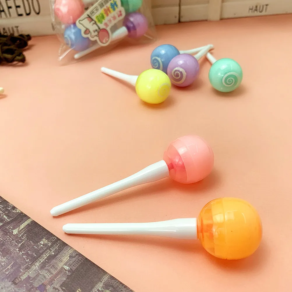 

6Pcs Adorable Cartoon Highlighter Pens Mini Size Portable Fluorescent Markers for School Work Home Budget Planning Birthday