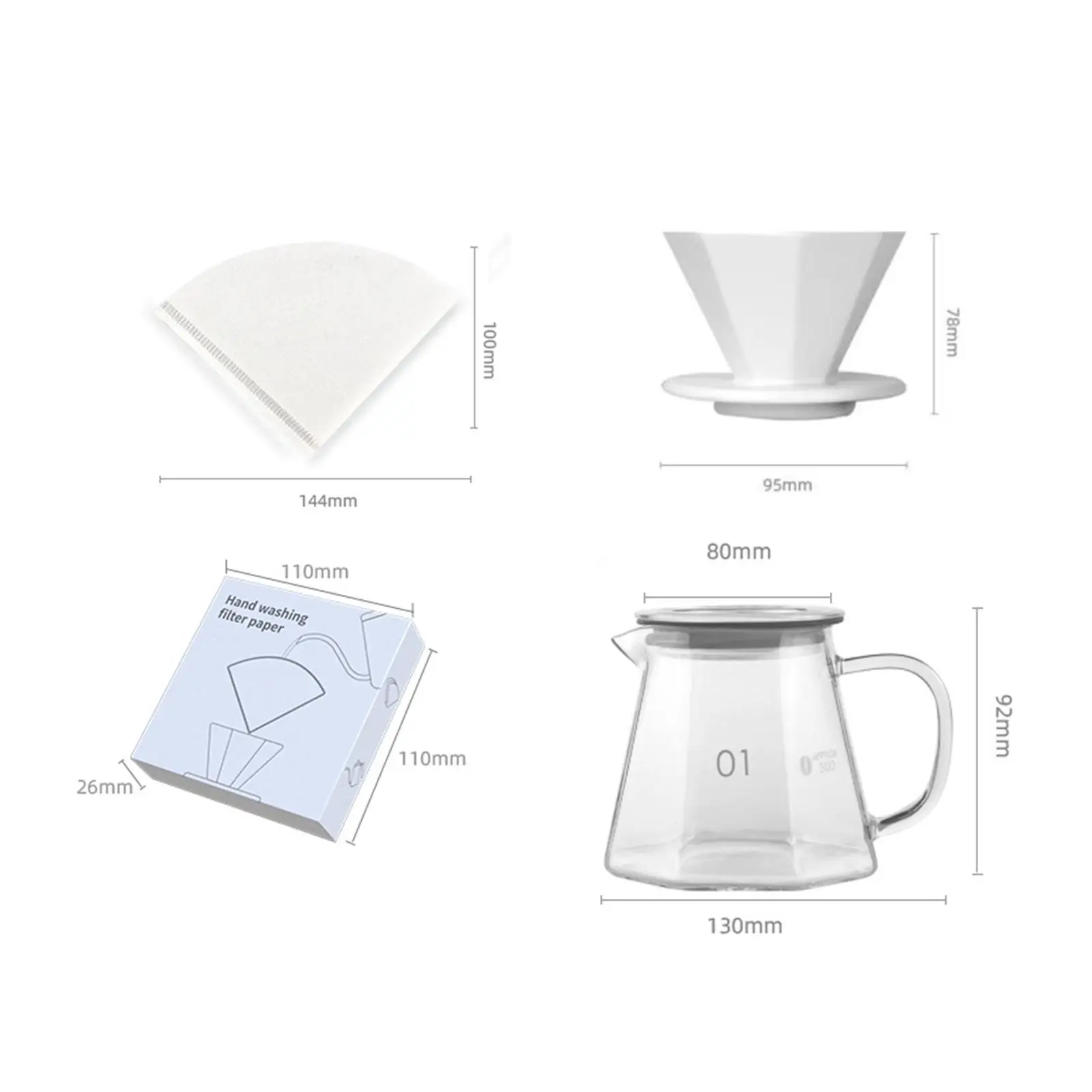 وعاء القهوة، صانع القهوة، ملحق المقهى، صب فوق مجموعة صانع القهوة، للمطبخ