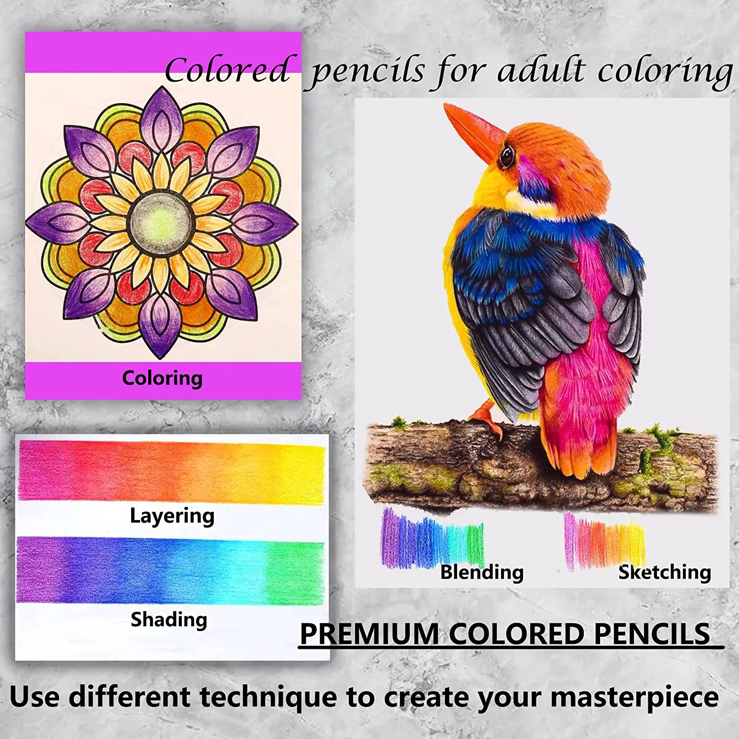 Imagem -05 - Lápis Coloridos Premium Artistas Núcleo Macio com Cor Vibrante Ideal para Desenhar Desenho Sombreamento Lápis para Colorir para Adultos Implorar