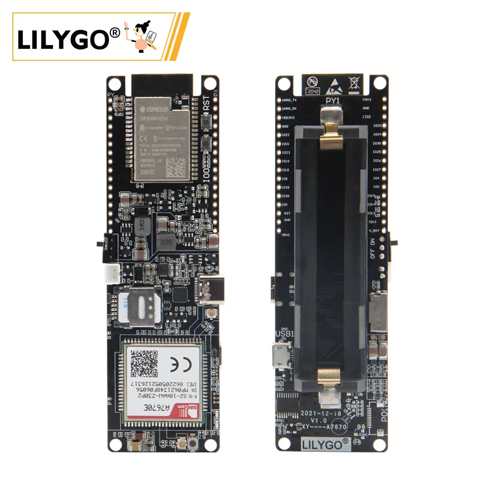 LILYGO® TTGO T-A7670G/E/SA R2 4G Development Board LTE CAT1 SIM Module ESP32 Support GSM/GPRS/EDGE TF Card A7670G A7670E A7670SA