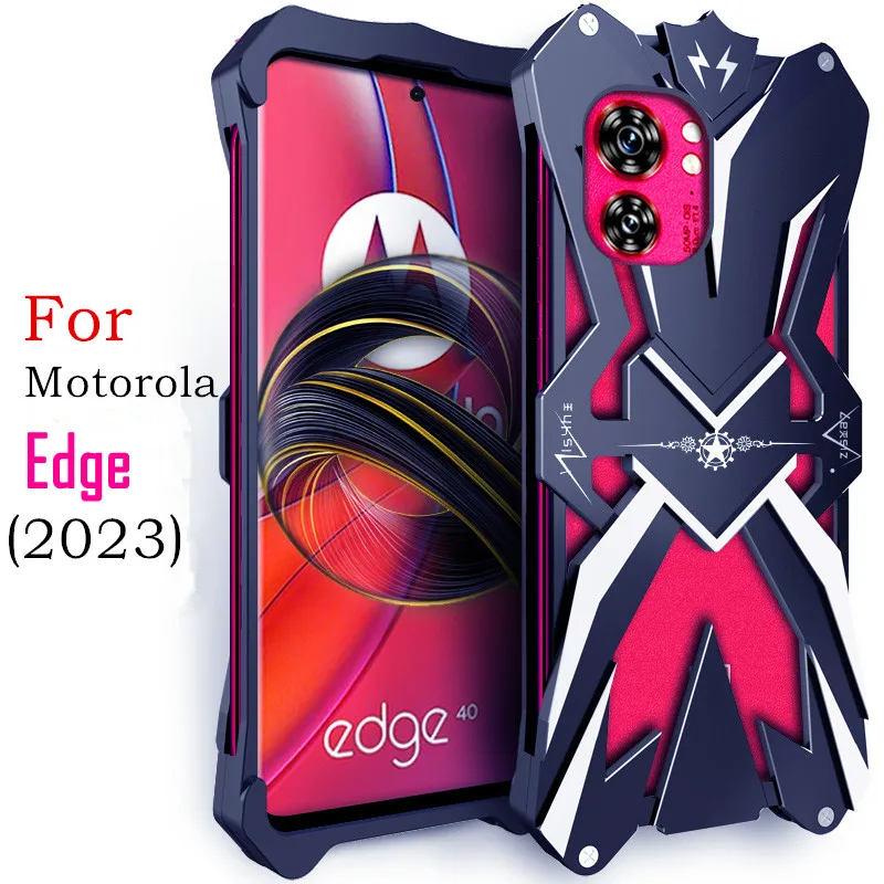 

Premium aluminum alloy hollow heat dissipation Phone Case For Motorola Edge (2023) 6.6 inch Military Shockproof Back Cover