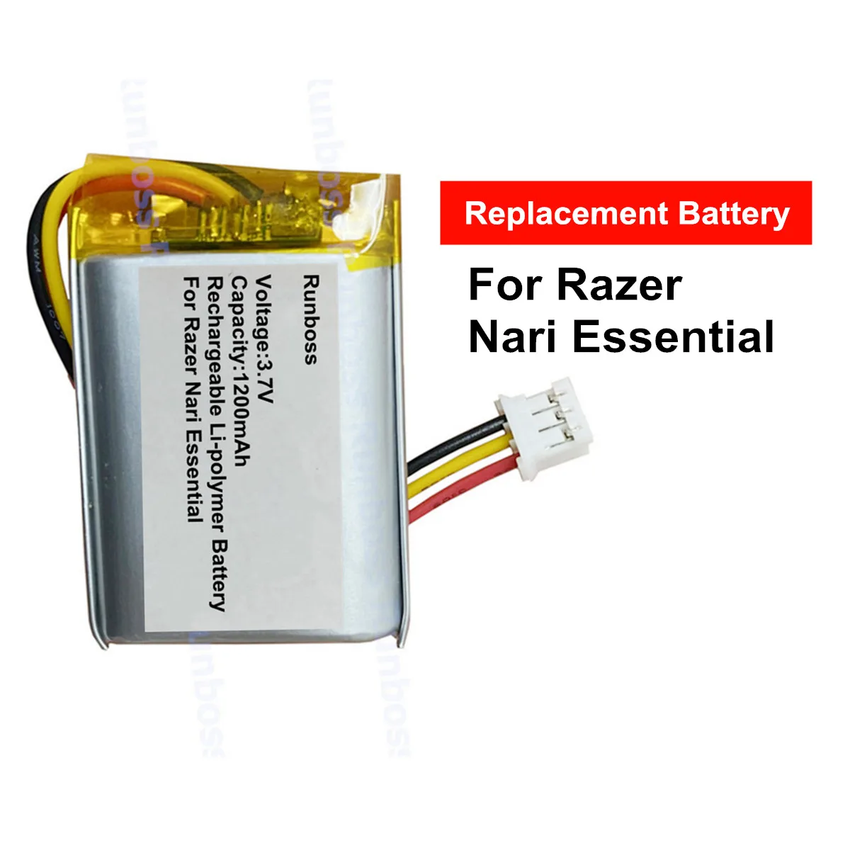 1200mAh 3.7V Replacement Headset Battery For Razer Nari Essential RC30-026901