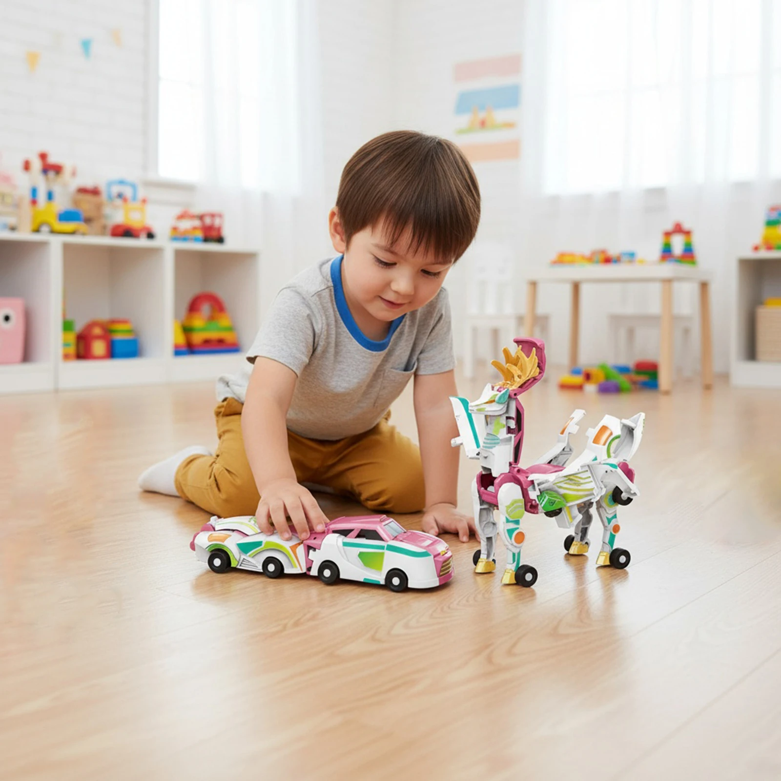 

Автоматическая магнитная машинка-трансформер 2-в-1 с многосуставным шарнирным соединением для малышей и дошкольников