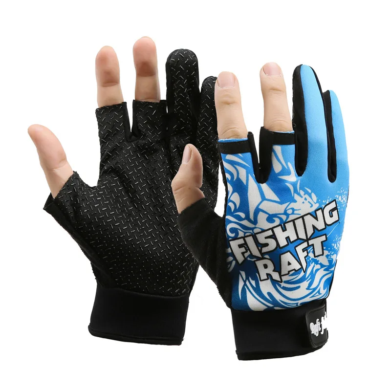 Fishing Gloves Competitive Wear-resistant Dew Three-finger Fishing Gloves Fishing Gear Supplies Gloves Protective Gloves