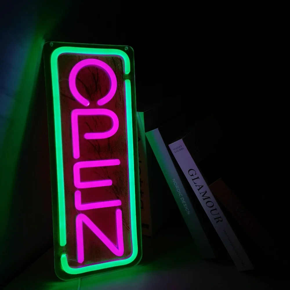 「オープン」ledネオンサイン（ビジネス用）、店舗-バー-サロン-カフェ-レストラン-オフィス-小売店-窓辺の店舗用壁飾り