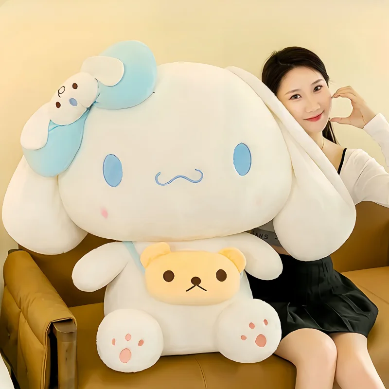 100CM Large Big Size Sanrio Kuromi Plushies Cinnamoroll My Melody Cartoon Stuffed Kawaii Children Toy Comfortable Soft Doll Gift