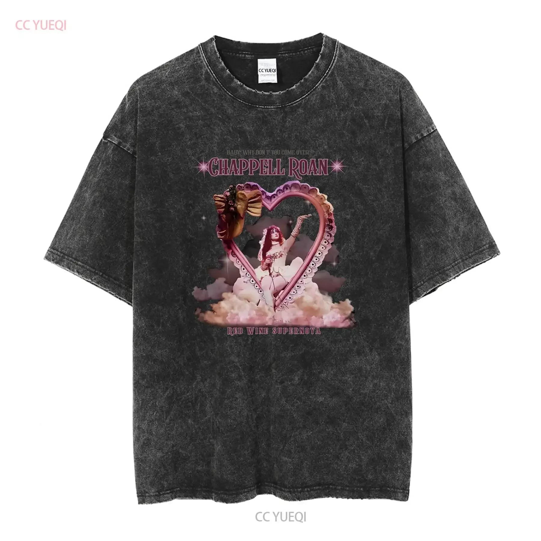Chappell Roan Red Wine Supernova T Shirt vintage Washed Stretched Top For Everyday Wear streetwear Versatile Breathable