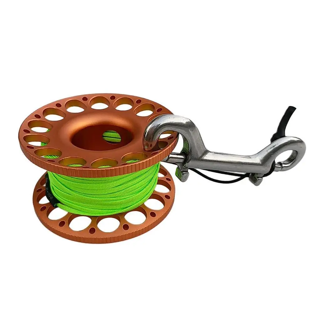 30m Aluminum Alloy Cave Scuba Diving Finger Spool Guide Line Reel Red