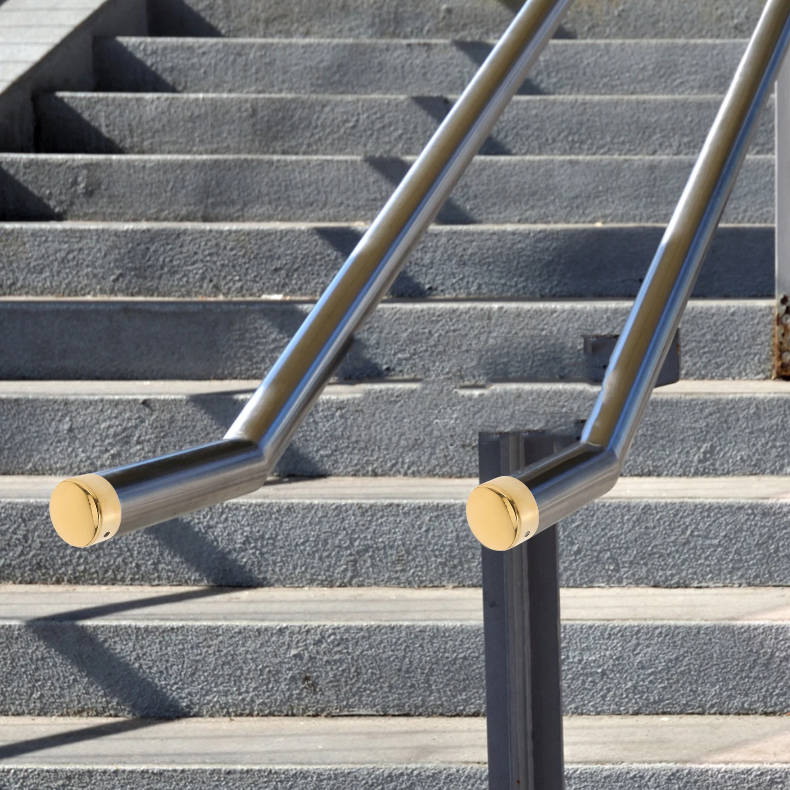 2 Pcs Stair Handrail Fixing Cover Wooden Caps Fitting End Sealing