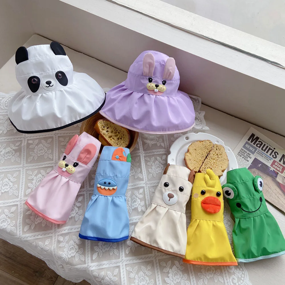 Panda Sonnenschirm Hut Baby Hut Sommer Sonne Hüte Kinder hüte Visier Hut Baby Sonnenhut Kinder Frosch leere Kappe für Kinder Sommer hut