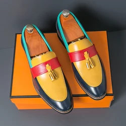 Hot Selling Men's Flat Bottomed Loafer Europe America Trendy Party Dress Shoes Men's Outdoor Driving Shoes Commuting Shoes
