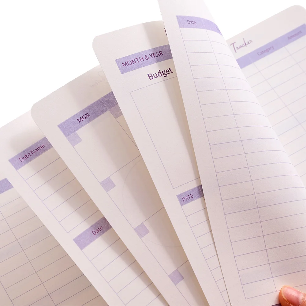 53 sheets Purple Budget Planner With Monthly Bill Organizer Hardcover Budget Book For Savings Debt Expense Tracking  Notebook