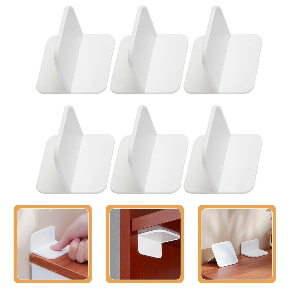 

6Pcs Sticky Shelf Supports No-Drill Design for Furniture Kitchen Office Display Cabinets Adhesive Shelf Pegs Cabinet Pegs
