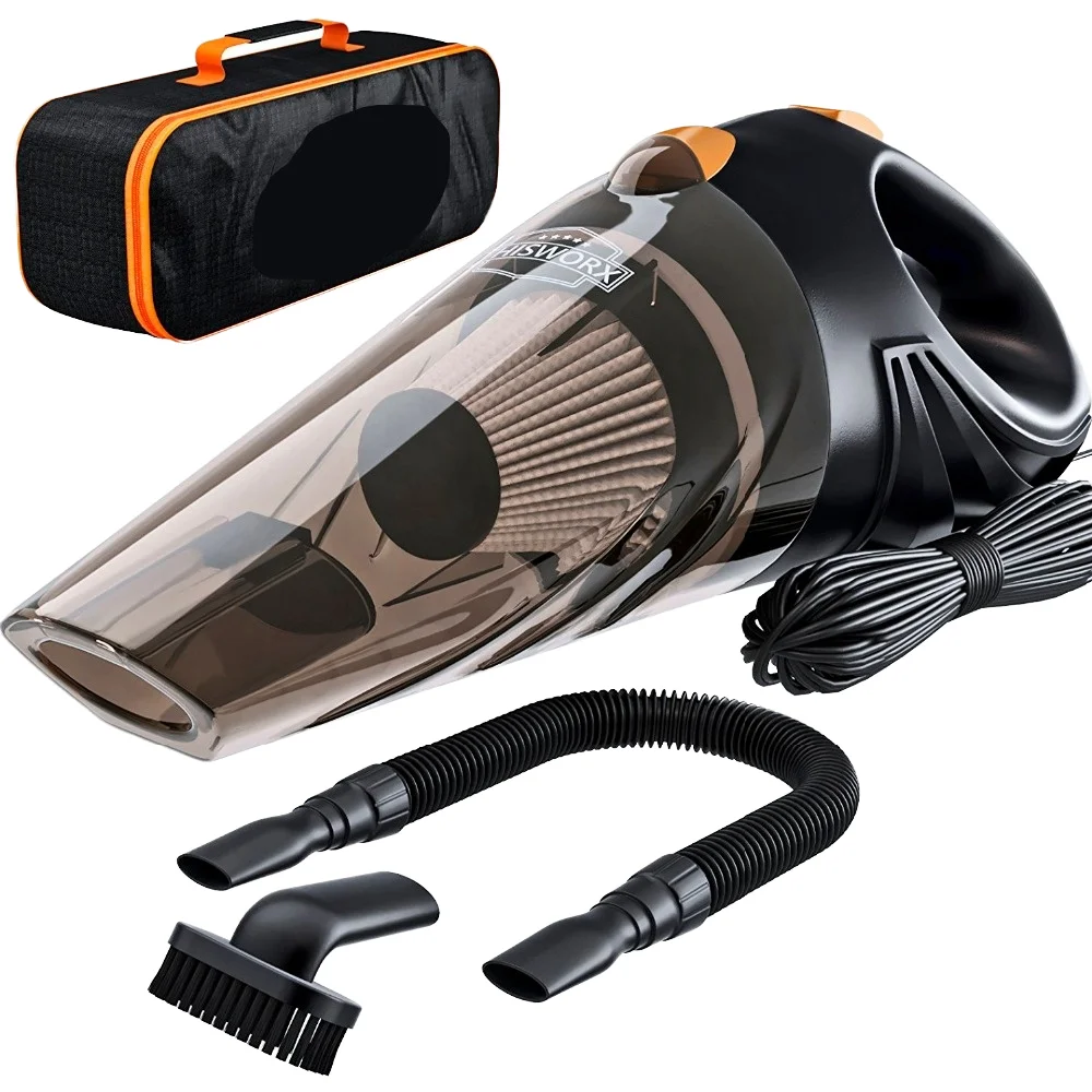 Super Suction Lightweight ABS Handheld Vacuum Cleaner Dual-Use Wet/Dry for Home Hotel Car Electric Power Source