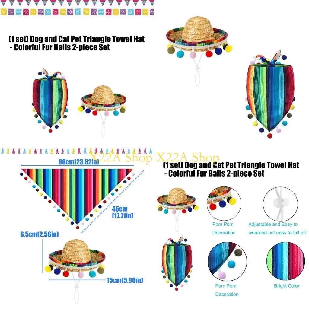 Unique Celebratory Southwestern Hat And Scarf pair For Tiny Figures clothing