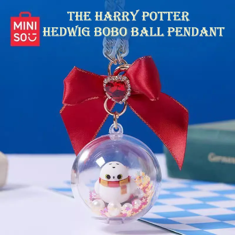 Echte Miniso Harry Potter Series Hedwig Bobo Ball Hanger Schooltas Sleutelhanger Student Leuke Anime Ornament Verjaardagscadeau