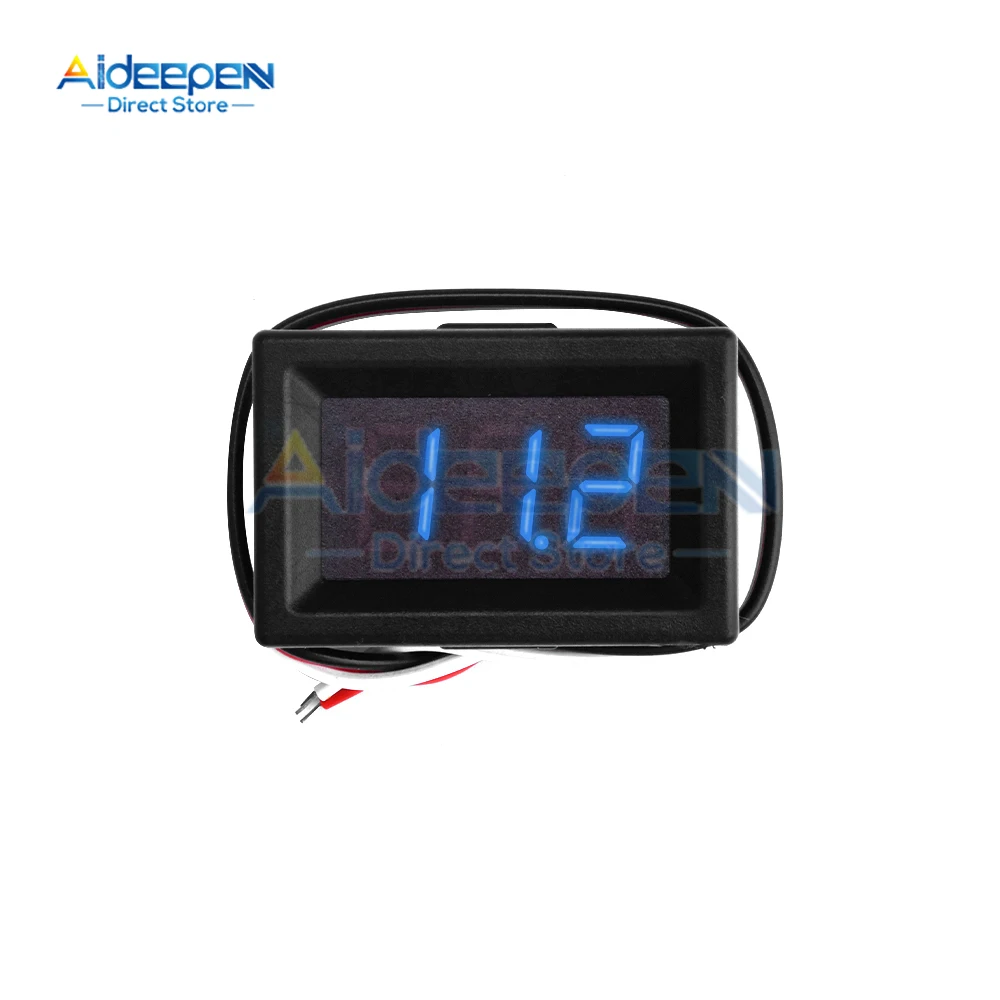 Painel de Voltagem Digital Medidor, voltímetro, DC 0 a 30V, vermelho, azul, verde, 6V, 12V, electromobile, motocicleta, carro