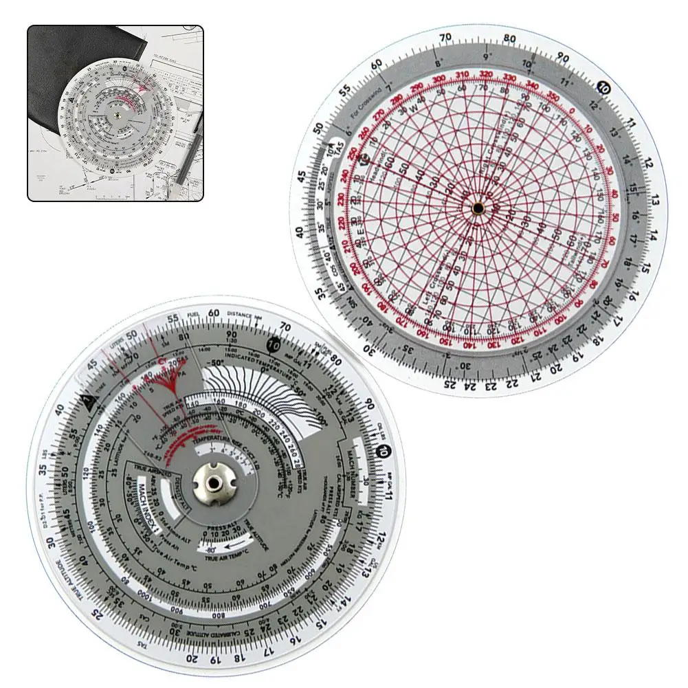 E6B-R vôo computador aviação plotter slide regra para treinamento de vôo de aviação matemática geometria desenho ferramenta régua medição