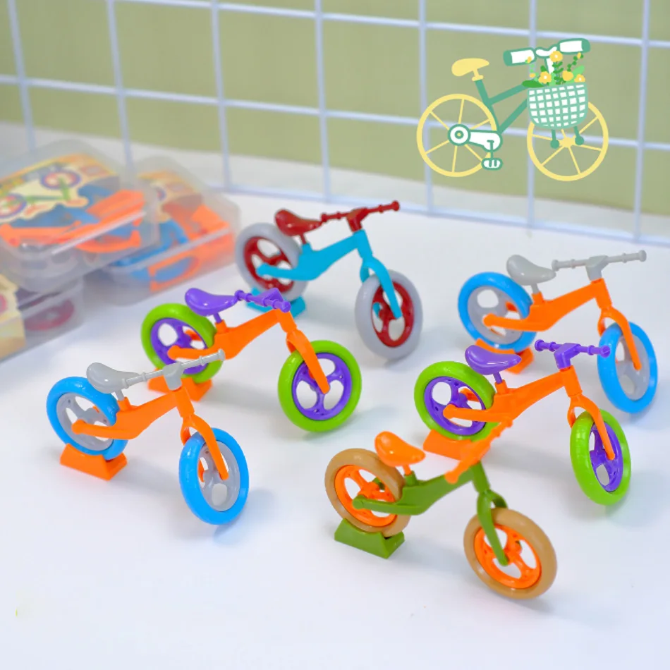 

Plastics Assembled Balance Car Ornaments Radish Bike Balance Car Radish Mini Bike Assembled Professional