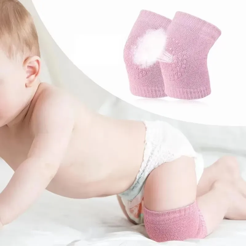 1Pairs Baby Knee Pads Toddler Crawling Anti-Slip Solid Infant Boys Girls Elbow Cushion Pad Safety Protector Toddler Leg Warmer