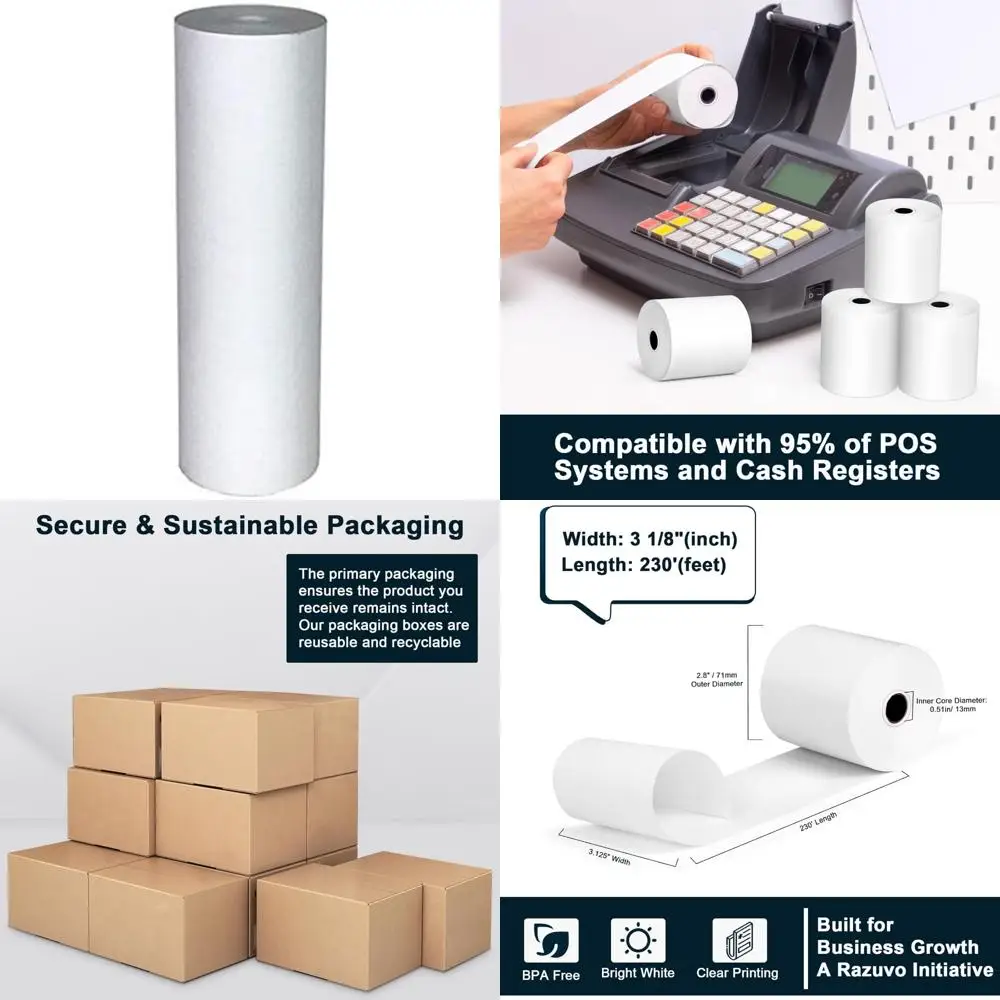 thermal paper rolls for field analyzers, heavy duty, 8.5