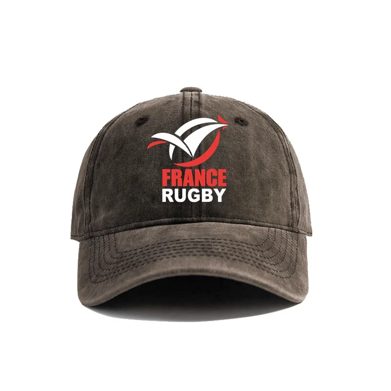 France Rugby Baseball Cap Distressed Hats Cap Men Women Retro Outdoor Summer Adjustable France Rugby Fans Hats MZ-599