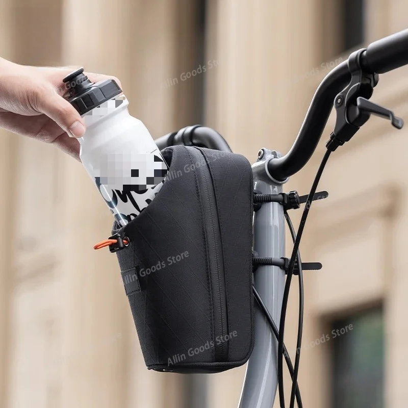 Fashion Foldable Water Bottle Pouch Bicycle Frame Storage Bag For Brompton Bike Electric Scooter Tool Carry