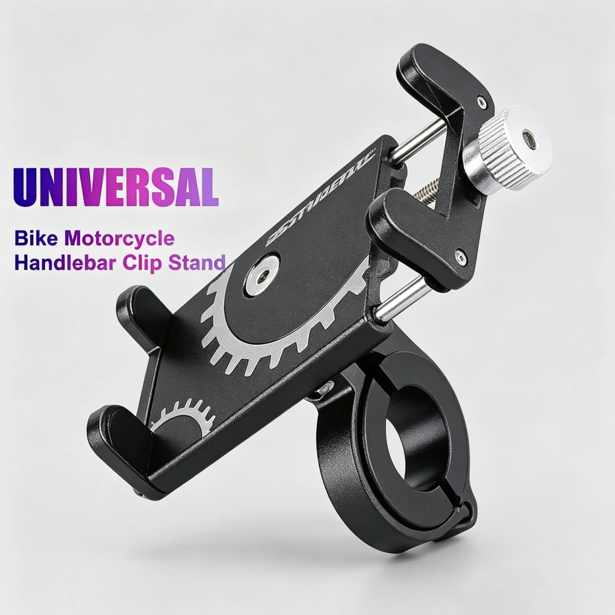 Support de téléphone pour vélo en alliage d'aluminium, support métallique antidérapant, Angle réglable à 360 degrés, support universel pour GPS de moto et VTT