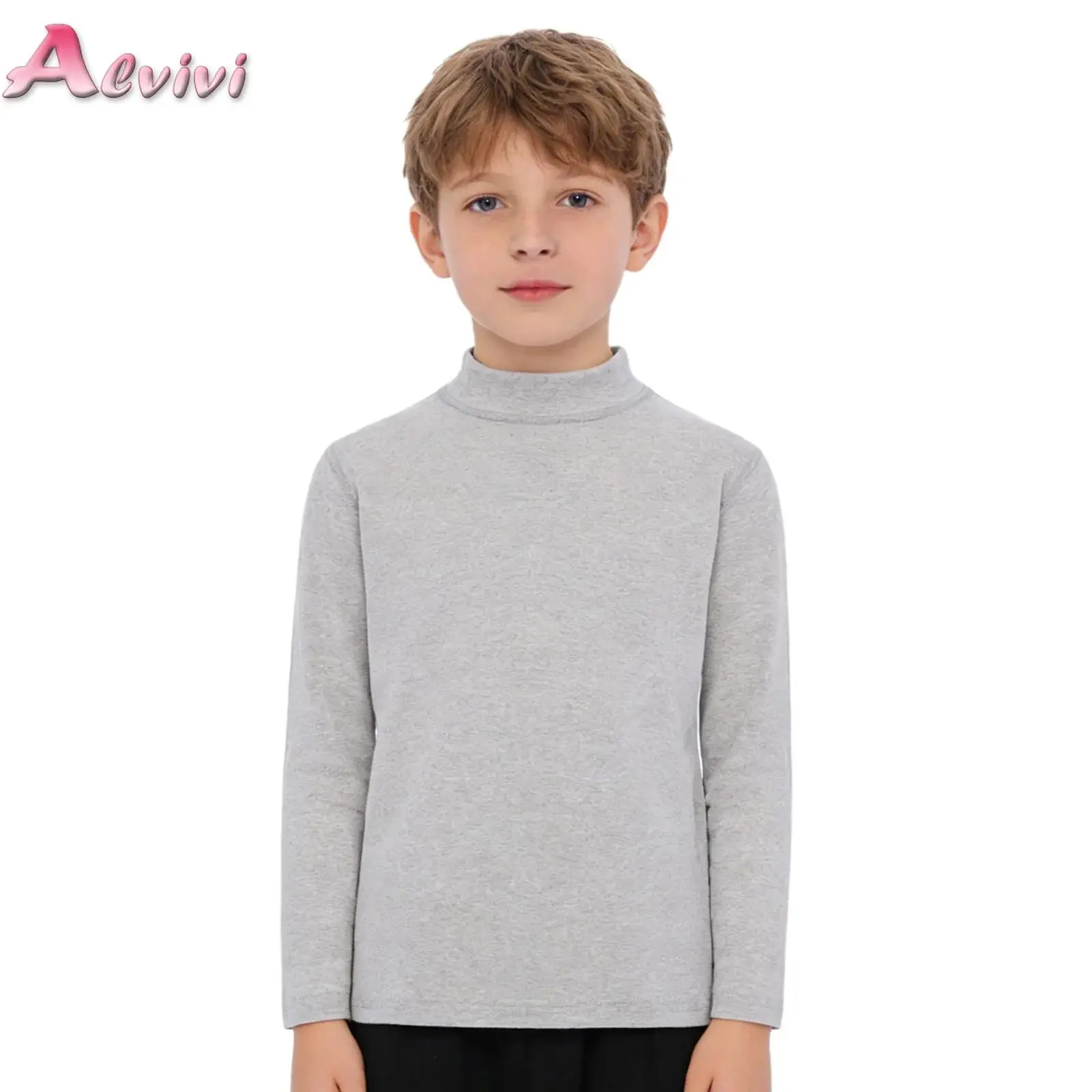 

Kids Boys Girls Solid Color Thermal Shirt Underwear Sleepwear Homerwear Loungewear Long Sleeve Pullover Top Winter Spring AUtumn