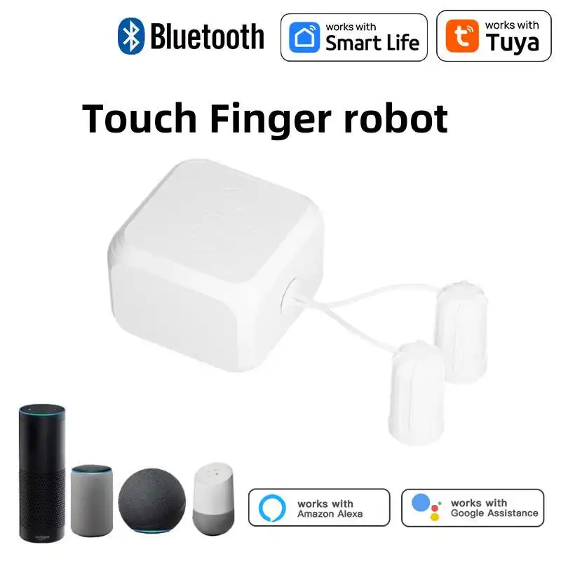 Tuya Touchscreen Vingerrobot Oplaadbare Bluetooth Smart Afstandsbediening Timer Scherm Klikker Ondersteunt Alexa Google Home Spraakbesturing
