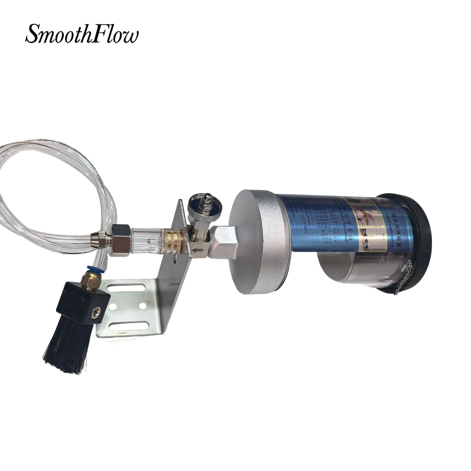350ml Oil Cup Drip Feed Oiler 25mm Brush Kit Stainless Steel Bracket PU Tube for CNC Lathe Slide Way