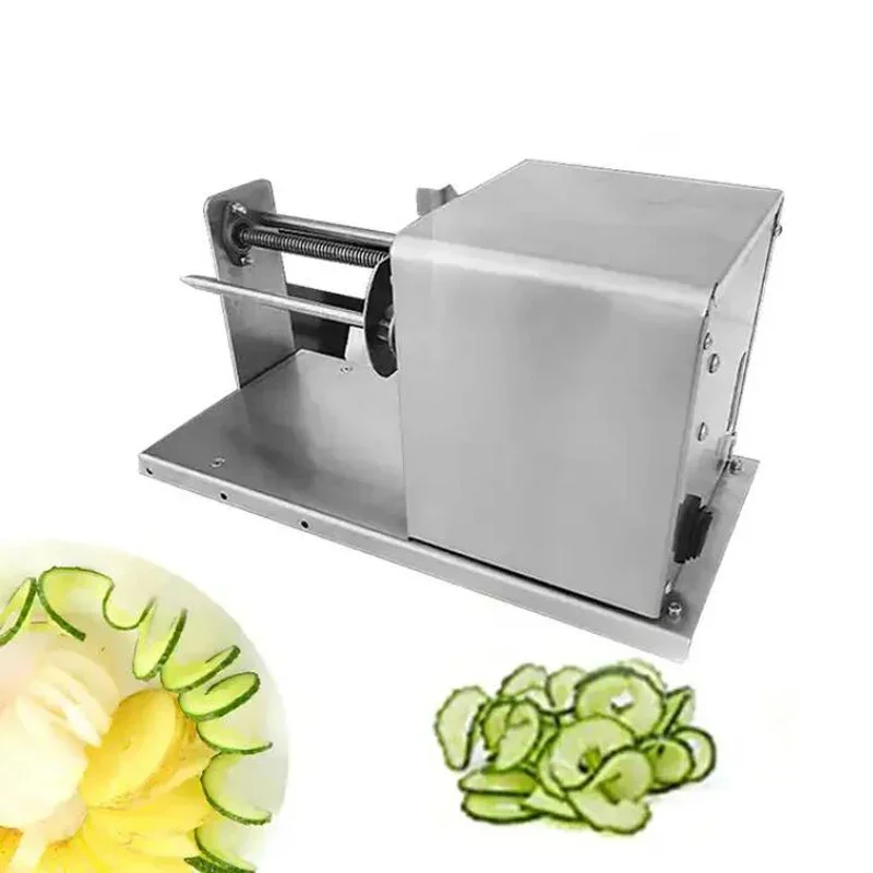 

Electric Stainless Steel Twister Potato Cutter Machine Kitchen Fruit Vegetable Rotary Slice Machine Potato Tower Twister Machine