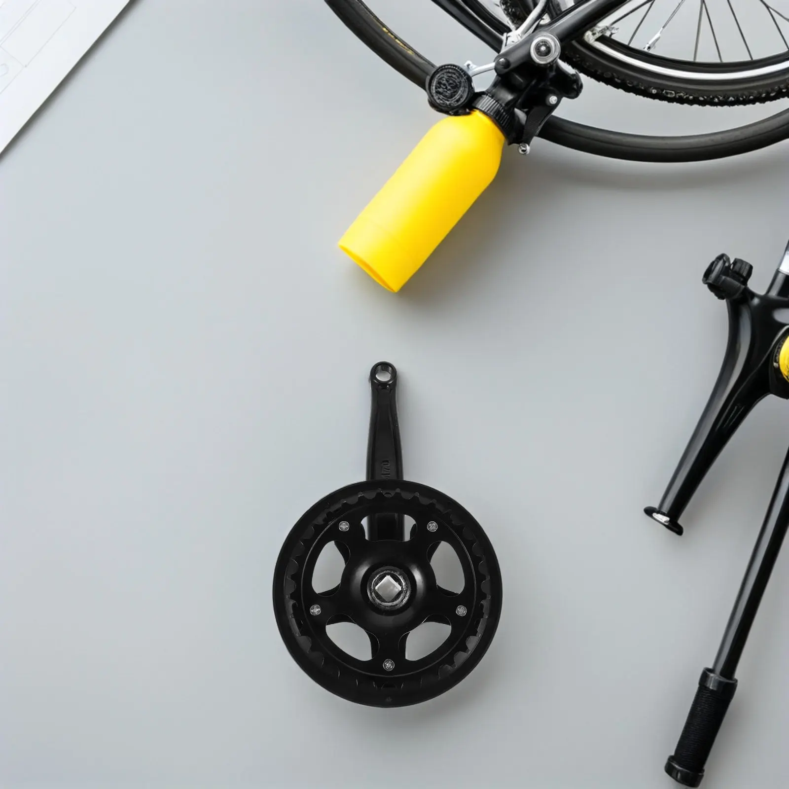 

1Set Bicycle Crankset 32T Single Taper Crank Arm with Chainring for City Cycling Easy Install Strong Alloy