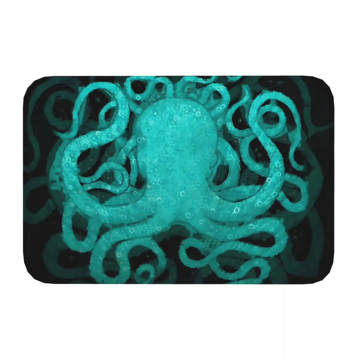 Turquoise Octopus Cthulhu Horror Monter Non-slip Doormat Carpet Living Room Kitchen Mat Prayer Home Pattern