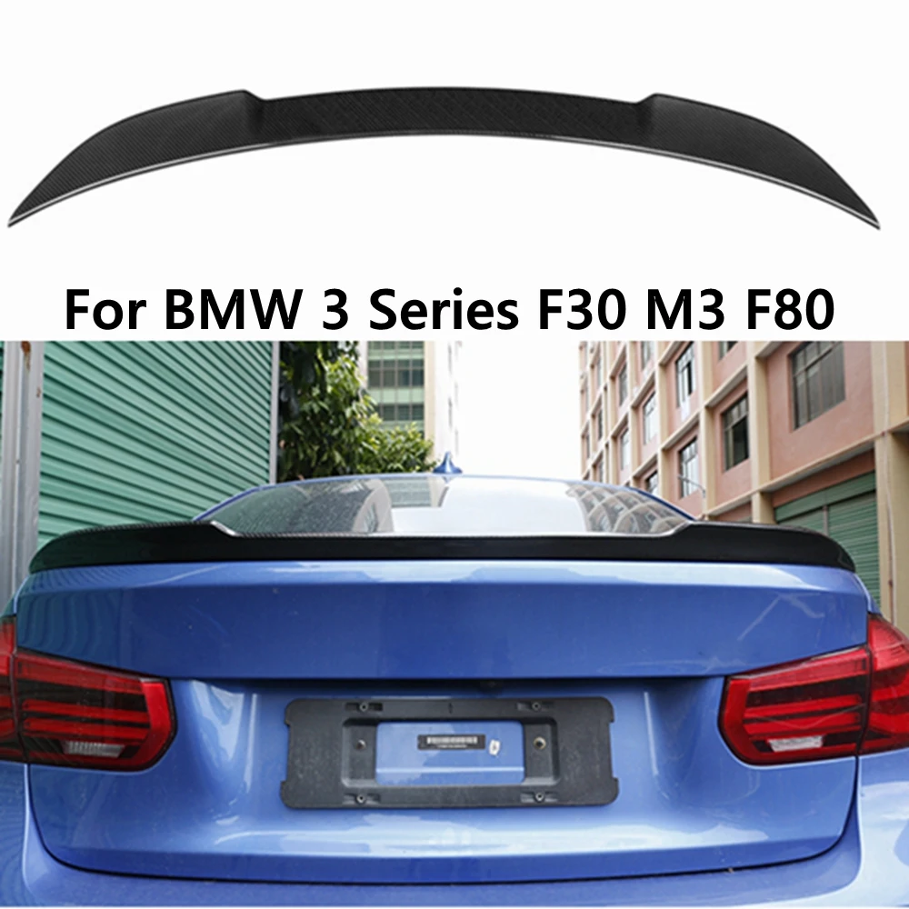 

For BMW 3 Series F30 F35&M3 F80 Sedan CS Style Carbon fiber Rear Spoiler Trunk wing 2011-2019 FRP Forged carbon