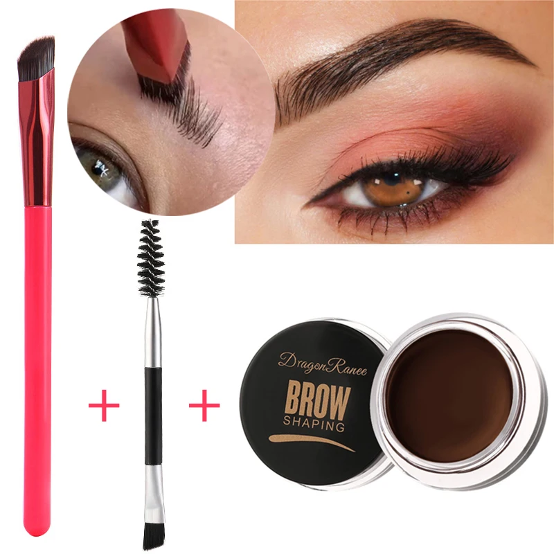 2023 Nieuwe Multifunctionele Wenkbrauw Borstel Met Wilde Wenkbrauwen Cream Concealer Vierkante Eye Brow Make Up Borstels Voor Vrouwen wenkbrauw Gel