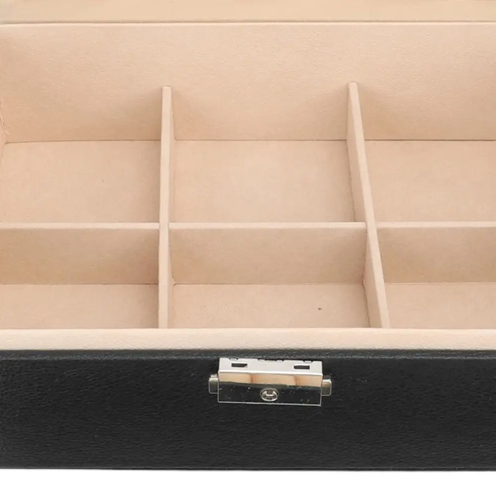 

Jewelry Display Double Layer Jewelry Box PU Leather Earring Holder Displays Box Double Storage Packaging Fashion Accessories