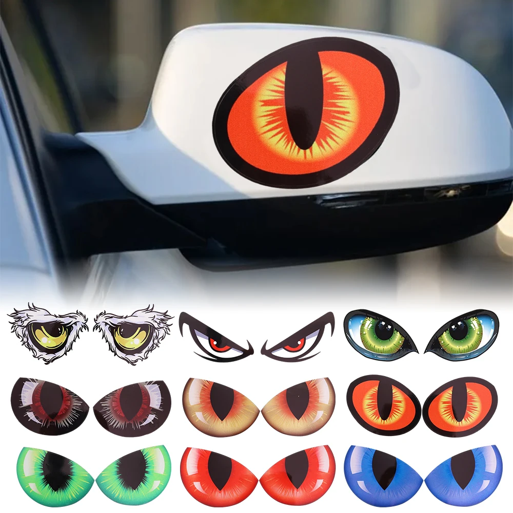 Animal Eyes Sticker Self-adhesive Car Rear Windshield Decals Motorcycle Auto Window Rearview Mirror Wall Decoration Car Stickers