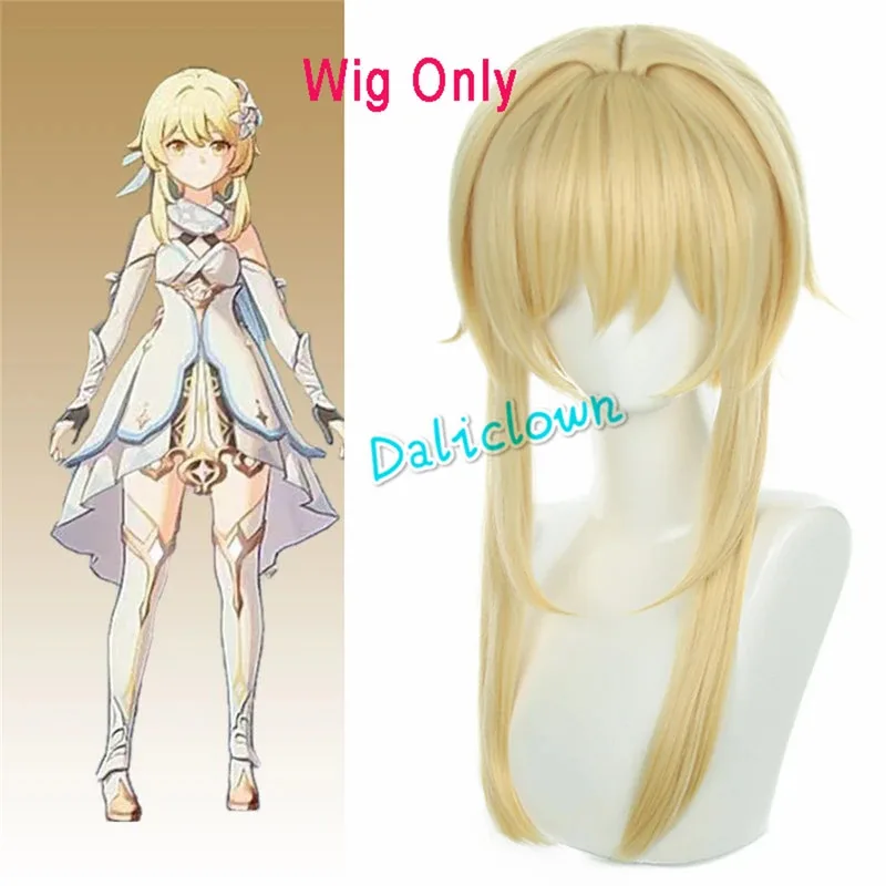 

az15Game GenshinImpact Lumine Cosplay Costume Plus Size Halloween Party Clothes Women Girls Cute Suit Wig Shoes Boots Full Set