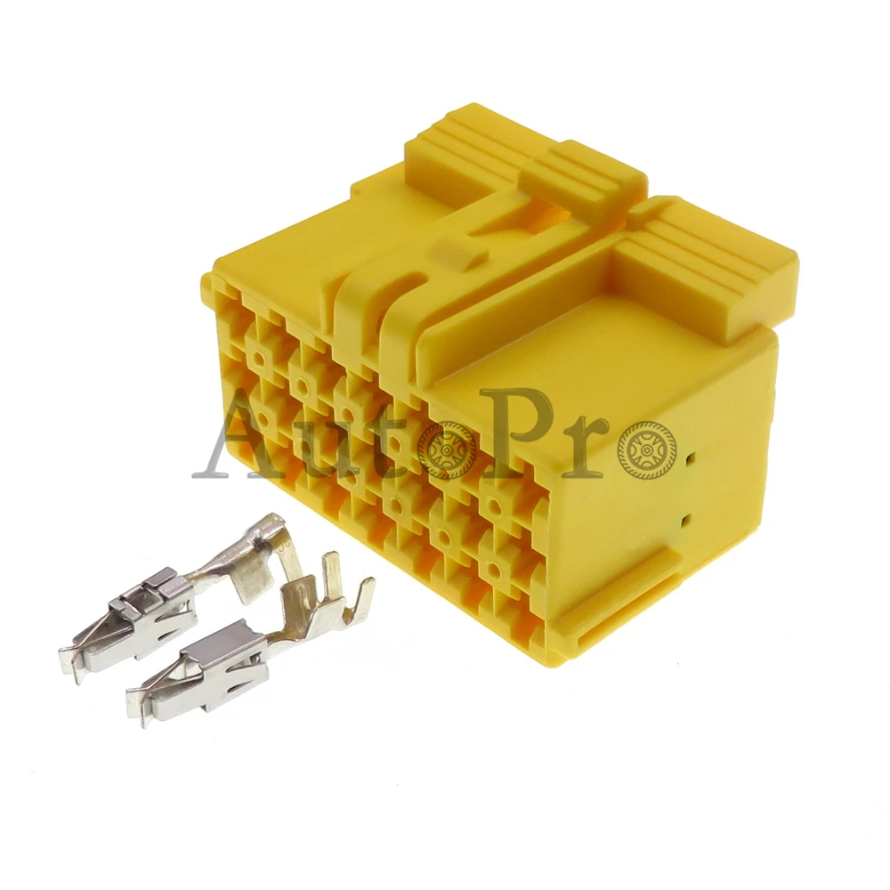 

1 Set 21 Hole 967635-1 AC Assembly Automobile Wiring Terminal Unsealed Socket 1-967625-5 Yellow Car Wire Connector